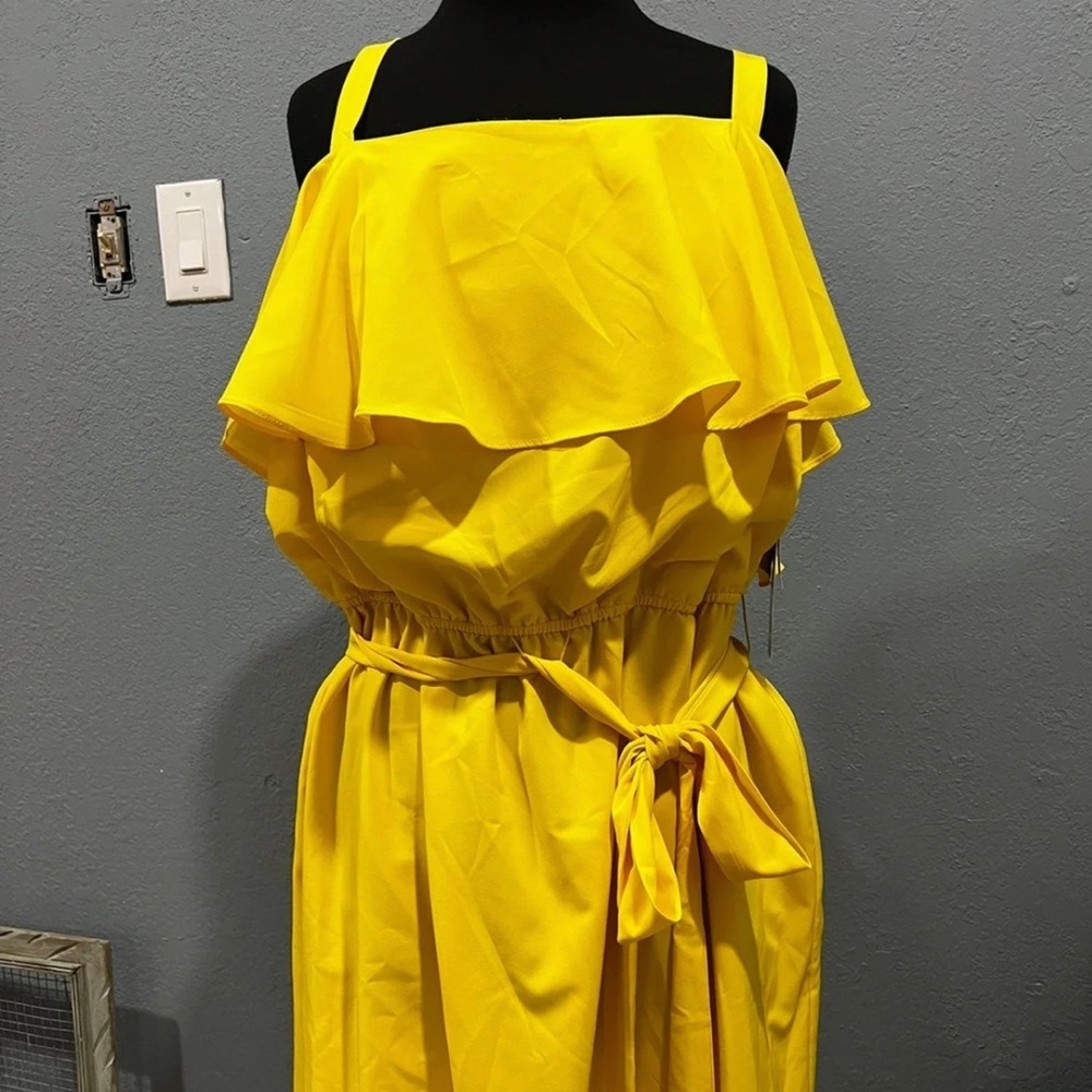 Leslie Fay Plus Size Dress, pull over with elastic waist and belt.
